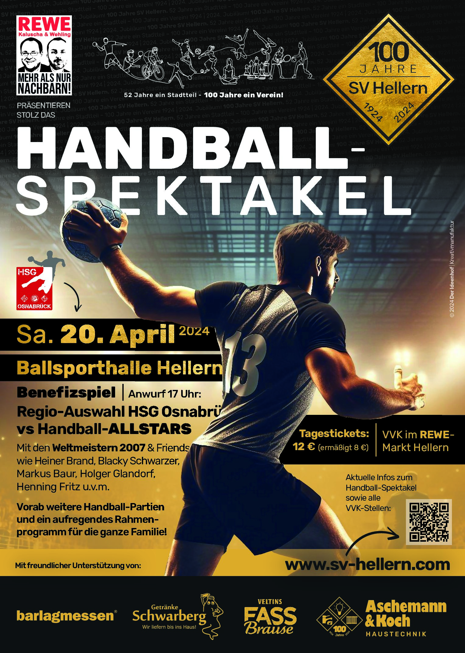 Handball-Spektakel zum Hundertsten